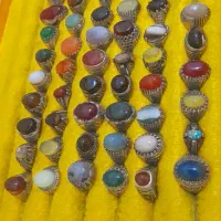 انگشتر های نگین اصل با رکاب نقره عقیق شجر سیترین