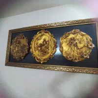 تابلوسه بعدی زرین شیک وفانتزی ابعاد۱/۵در۷۰