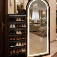 آینه قدی جاکفشی کمد دار گنبدی با نور