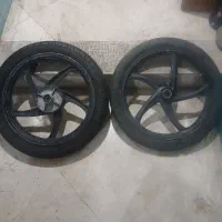 فروش ۱جفت رینگ همراه لاستیک صفر برا پالس و kLdو هن