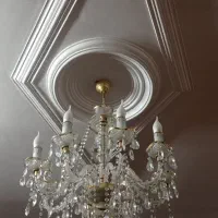 لوستر 8 شاخه کریستالی شیک|لوستر و چراغ آویز|دامغان, |دیوار