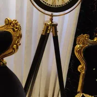 ساعت پایه بلند مشکی طلایی