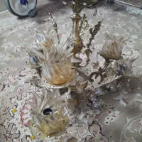 لوستر برنجی سالم ۱۰ شعله و ۶ شعله|لوستر و چراغ آویز|کرج, خلج آباد|دیوار