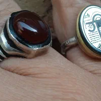 دو انگشتر عقیق و حدید|کلکسیون اشیاء عتیقه|ارومیه, |دیوار