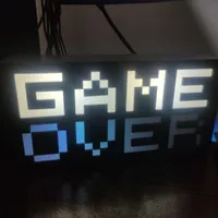 لوگو game over با نور های RGB
