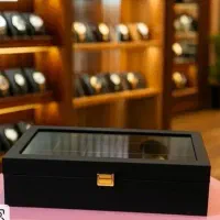 جعبه ساعت روکش چرم