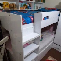 تخت دوطبقه کمد کتابخانه میز تحریر|تخت و صندلی بچه|بیرجند, |دیوار