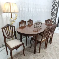 میزوصندلی ناهارخوری غذاخوری ۶نفره چوب راش درحدنو