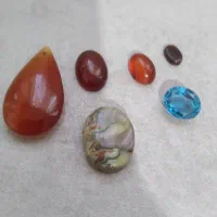 نگین عقیق شجر و توپاز