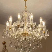 یکعددلوستر۱۰شاخه کریستال ناخمن آلمان۲۴درصد