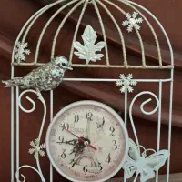 سبد چوب و فلز ساعت دکوری