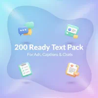 پک ۲۰۰ متن آماده برای پیج و آگهی (PDF)