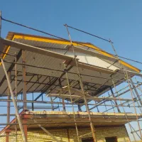 سقف شیبدار اردواز الاچیق پیشانی سوله