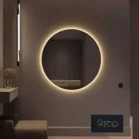 آینه دکوراتیو گرد بک‌لایت LED هوشمند سوپرکلییر