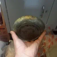 کاسه بشقاب کعبدار قاجاری مسی