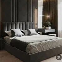 تخت دو نفره به همراه میز آرایش وپاتختی