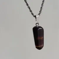 آویز سنگ آبسیدین مشکی زنانه و مردانه