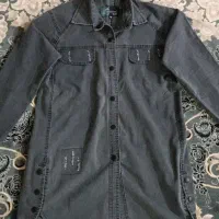 مانتو شلوار دمپا رنگ طوسی