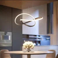 لوستر مدرن با ریموت کنترل و اپ موبایل و ۴حالت نوری|لوستر و چراغ آویز|اردبیل, |دیوار