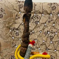 قلیان تنه چوبی قهوه خونه ای