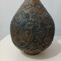 تنگ مسی قلم زنی|کلکسیون اشیاء عتیقه|بندر ماهشهر, |دیوار