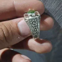 انگشتر گارنت سبز ایه رزق ضابطی عقیق کهنه|جواهرات|کرمان, |دیوار