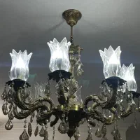 لوستر تمام برنج اصل ۸ شاخه