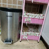 سرویس استیل 8پارچ جابرنجی حبوبات سطل زباله