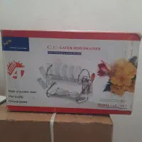 آبچکان استیل آکبند همراه با جاقاشقی و جا لیوانی|آب‌چکان و نظم‌دهنده ظروف|سهند, |دیوار