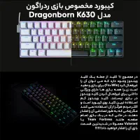 کیبورد گیمینگ ردراگون مدل K630 Dragonborn|قطعات و لوازم جانبی رایانه|ابهر, |دیوار