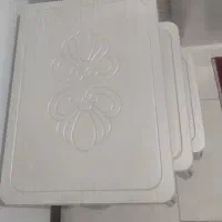 میز عسلی سفید سه تایی منبت کاری شده|مبلمان خانگی و میز عسلی|آمل, |دیوار