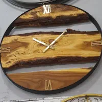 ساعت روستیک چوبی