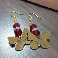 گوشواره نذری ، هدیه یا رقیه طلایی رنگ|بدلیجات|خمینی‌شهر, |دیوار