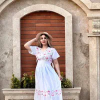 پیراهن زنانه ساحلی سلن هندی آستین کوتاه و بلند|لباس|بندر ترکمن, |دیوار