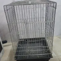 قفس فلزی بزرگ تاشو با سینی پلاستیکی.تمیز و محکم|لوازم جانبی حیوانات|شاهین‌شهر, طالقانی|دیوار