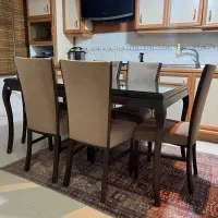 میز ناهارخوری شرکتی با چوب راش - ۶نفره