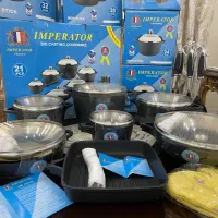 سرویس قابلمه چدن ۲۱پارچه اکبند فرانسوی|ظروف پخت‌وپز|رباط‌کریم, رباط‌کریم|دیوار