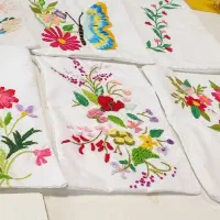 هنر گلدوزی با دست ، گلسر با روبان|صنایع دستی و سایر لوازم تزئینی|قم, شاه سید علی|دیوار