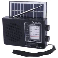 رادیو اسپیکر شارژی بلوتوثی خورشیدی چراغ‌قوه‌دار