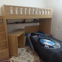 تخت خواب  دو طبقه نوجوان  mdf خارجی|تخت و سرویس خواب|شیراز, ارم|دیوار