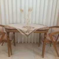 میز ناهارخوری چهار نفره رنگ گردویی