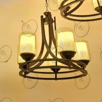 لوستر لهستانی ۵ شعله مشکی