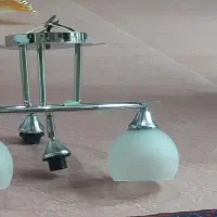 لوستر ۴شاخه تمام استیل