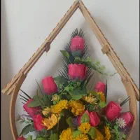 دو عدد گل مصنوعی نو