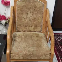 مبل چوبی به همراه میز جلو‌مبلی|مبلمان خانگی و میز عسلی|چالوس, |دیوار