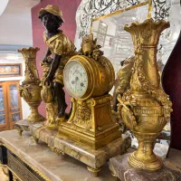 ساعت آنتیک برنز ( قدیمی )|کلکسیون اشیاء عتیقه|لواسان, |دیوار