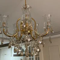 دو عدد لوستر لعاب ثابت و کریستال اصل|لوستر و چراغ آویز|مشهد, عامل|دیوار