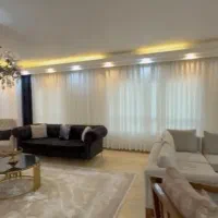 پرده حریر همراه با شال مخمل مشکی