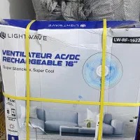 پنکه شارژی،light wave مدلlw-rf-1622|سایر لوازم برقی|بهبهان, |دیوار