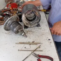 سرویس  کولر آبی و سلولزی وقت 300 سیم پیچی دینام